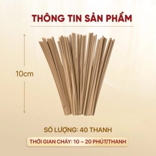 Nhang Thanh Trầm Hương Cao Cấp 12 năm – Hộp 40 thanh